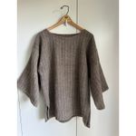 Handmade Wool Pullover Top Beachy Minimalist Hippie Boho Unisec Style Size L Gray Photo 4