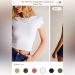 Free People NWT  We The Free Protagonist Tee - ivory white - Small Photo 5