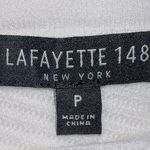 Lafayette 148  White Textured High Waisted A-line Knee Length Skirt Photo 2