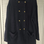 J Peterman Womens Navy Pea‎ Coat Medium Blue Photo 0