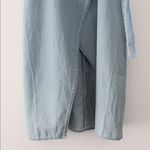 EXPRESS Cut-Out Wrap Front Denim Midi Dress Photo 8