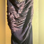 Maggie Sottero Flirt Strapless Purple Embellished Ruched Gown rhinestones& amber Size 10 Photo 5