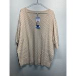 Ella Moss  Women's Elbow Sleeve Shirt/Sweater Lightweight, Size-3X, Cream New Photo 5