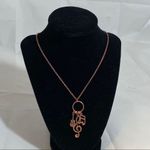 Music Lover Rose Colored Necklace Earring Set Pink Photo 2