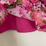 Dress Barn EUC | women’s floral sheer ruffle blouse metal strap flowy tank large Photo 3