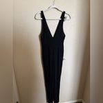 NBD  Elena Jumpsuit Sz XS‎ in Black NEW Mesh Plunge Photo 6