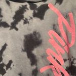 PINK - Victoria's Secret  TIE DYE CROPPED HOODED PULL OVER HOT PINK SIGNATURE MEDIUM Photo 1