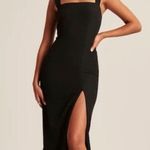 Abercrombie & Fitch Large Midi Dress Square Neck Stretch Empire Waist Sleeveless Photo 0