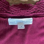 Coco + Jaimeson Maroon Cardigan With Bell Embroidered Sleeves Photo 2