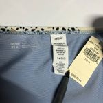 Aerie Bikini Bottom Brief Floral Palm Print Gold Glitter Cut Outs Blue Beige M Photo 2