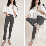 Anthropologie NWT - The Essential Slim Black Dot Motif Zip Trouser Slacks Pants Photo 1