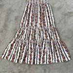 o.p.t Women’s Daphne Square Neck Smocked Maxi Dress Tiered Multicolor Floral M White Size M Photo 5