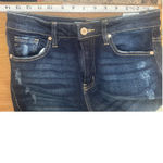 KanCan Jeans High Rise Flare Leg Dark Wash Denim Distressed Western Boho‎ Blue Size undefined Photo 3