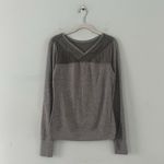 Lululemon Just Breathe Heathered Slate Gray Mesh Long Sleeve Top Photo 2