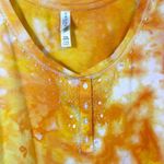 White Stag Plus Size 3X Top Handmade Tie Dye Beaded Sequin Yellow Cotton 862 Photo 2