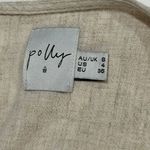 Princess Polly Beige Linen Wrap Romper Size 4 US / AU 8 Photo 2
