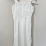 Korean style fashiom white midi dress beach summer Size M Photo 1