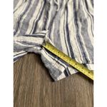 Beach Lunch Lounge Women's Size XL Blue White Stripe Linen Blend Shorts Photo 7