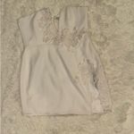 NWOT Sau Lee Fleur white 3d floral strapless Mini Dress sz 12 Photo 6