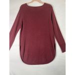 Halogen  Women Cashmere/Wool Blend Sweater Tunic Luxurious L Sleeve Burgundy Sz M Photo 1