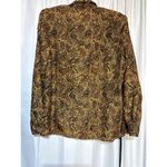 Vintage Stunt Womens 100% Silk Animal Print Button Photo 4