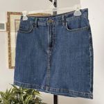 Lee Womens Mid-Rise Regular Fit Jean Denim Skort Size M Waist 31” 5 Pockets Photo 0