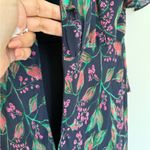 SALONI
Cedar Leaf Print Silk Maxi Dress Blue Size 4 Photo 8