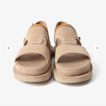 UGG  Fluff Yeah Slide Sandal Tan Suede Women's Size 8 Platform Photo 3
