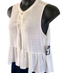 Lucky Brand  Sleeveless Peplum Tunic Top with Front Tie - Women’s Size Large NWOT Photo 5