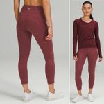 Lululemon Invigorate High Rise Tight 25" Sz 2 Heathered Mulled Wine W5CQLS Photo 8