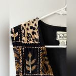 VTG Tantrum Funky Black Brown Patterned Vest Retro Cheetah Leopard Print S M Size M Photo 2