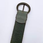 Talbots Vintage Genuine Leather Studded Belt Size XS Army Green Y2K Grunge Punk Photo 5