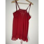 Cacique  Plus Size 18/20 Chemise Babydoll Slip Dress Top Red Underwired Nighty Photo 4