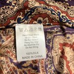 Paisley Silk Scarf in Purple and Red Photo 2