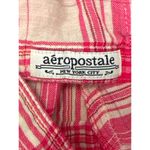 Aeropostale  Large Pink White Plaid Button Up Long Sleeve Shirt All Cotton Trendy Photo 8