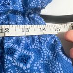 Elle Blue Lace Sleeveless Dress with Black Belt, Women's Size Medium Photo 8