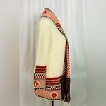 Maxsport Women's Long Cardigan Sweater Tribal or Aztec Pattern (681) Red Size M Photo 1