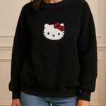Dolls Kill x Hello Kitty Black Teddy Sweatshirt Photo 0