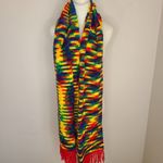 Handmade Multicolor Rainbow Crochet Scarf Photo 3