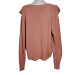 LC Lauren Conrad Lauren Conrad Pink Ruffle Pointelle Cardigan NWT Size XL Pink Cardigan Photo 1