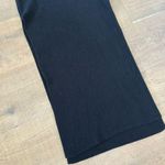 Free People  emmy black ribbed v-neck side slits tank midi dress Photo 4