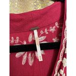 Free People Embroidered Fable Midi Dress Dolled Up Combo Dark Pink Medium Photo 2