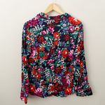 Anthropologie FLOREAT x | Silky Sleep Pajama PJ Top & Bottom Set Floral | Large Photo 6