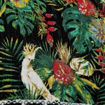 Nine West Kimono Women One Size White Black Green Botanical Cockatoo Boho Nature Photo 4