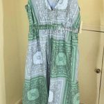 Universal Threads Universal Thread NWT Women's Green Gray Paisley Elastic Waist Maxi Dress Size S Photo 0