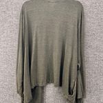 J Jill Womens Cardigan Size 4X Linen Open Front Flowy Oversized Long Sleeve Green Photo 1