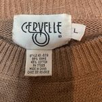 Vintage Cervelle tan black crew neck long sleeve sweater top shirt size large Photo 5