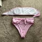 Salty Sadie Pink Bikini with Red & Black Hearts Photo 1