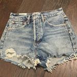 AGOLDE AVAILABLE NWT  Parker ripped Jean denim shorts in rocksteady wash size 24 Photo 0