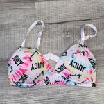 Juicy Couture Girls 32A Padded Bra Tie-Dye Pastel Logo Print Adjustable Photo 0